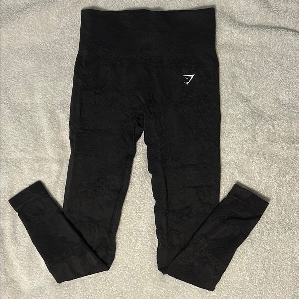Gymshark Black High Waist Leggings Sleek Fit